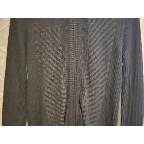 Eddie Bauer Sweater Zip Cotton Long Cardigan Womens L Grandma Preppy Teacher - Picture 10 of 16